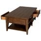 Belle Furnishings Lake House 2-Drawer Cocktail Table in Rustic Brown Oak, , large