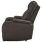 Ashley Schooner Rocks Power Recliner with Adjustable Headrest in Umber, , large