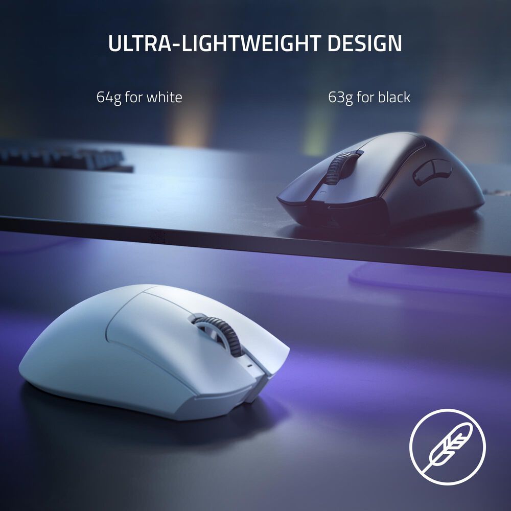 Razer DeathAdder V3 Pro Lightweight Wireless Optical Gaming Mouse in Black, , large