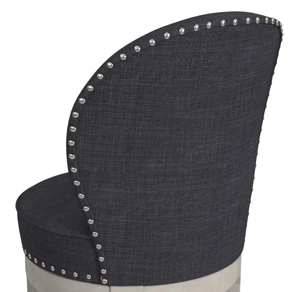 Mayberry Hill Westford Swivel Counter Stool with Charcoal Linen in Grey, , large
