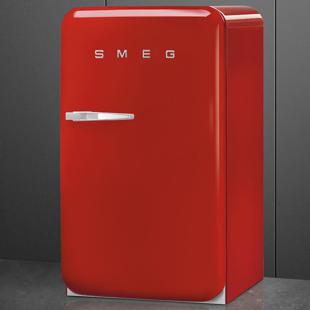 SMEG 4.48 Cu. Ft. Freestanding Compact Refrigerator with Right Hinge in Red, , large