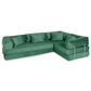 Jaxx Unsofa 2-Piece Modular Right Facing L-Shaped Sectional in Peacock Green, , large
