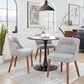 Lumisource Rina Side Chair with Grey Cushion in Walnut (Set of 2), , large