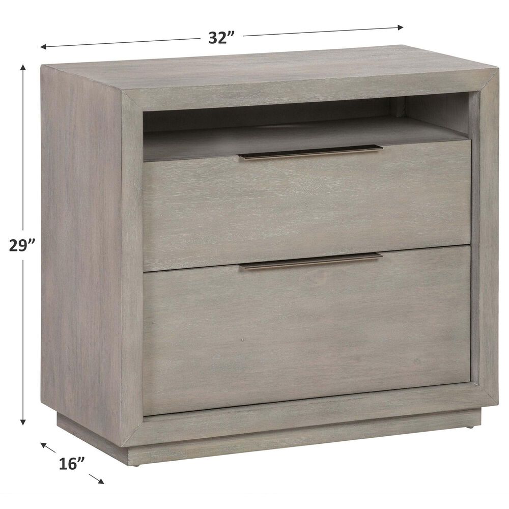 Urban Home Oxford 2 Drawer Nightstand in Gray Mineral, , large