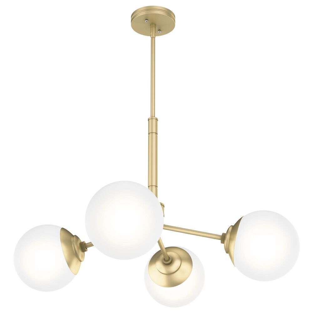 37B Hepburn 4-Light Chandelier in Painted Modern Brass, , large