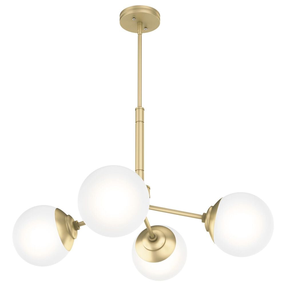 Hunter Hepburn 4-Light Chandelier in Painted Modern Brass, , large