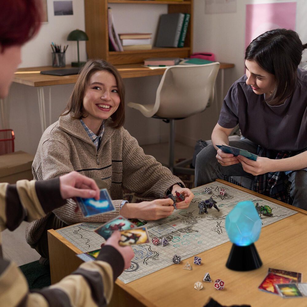 Enhance Tabletop Crystal Lamp with Swirling RGB Lighting in Multicolor, , large