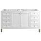 James Martin Vanities Chicago 60" Double Bathroom Vanity in Glossy White with 3 cm Lime Delight Quartz Top and Rectangular Sinks, , large