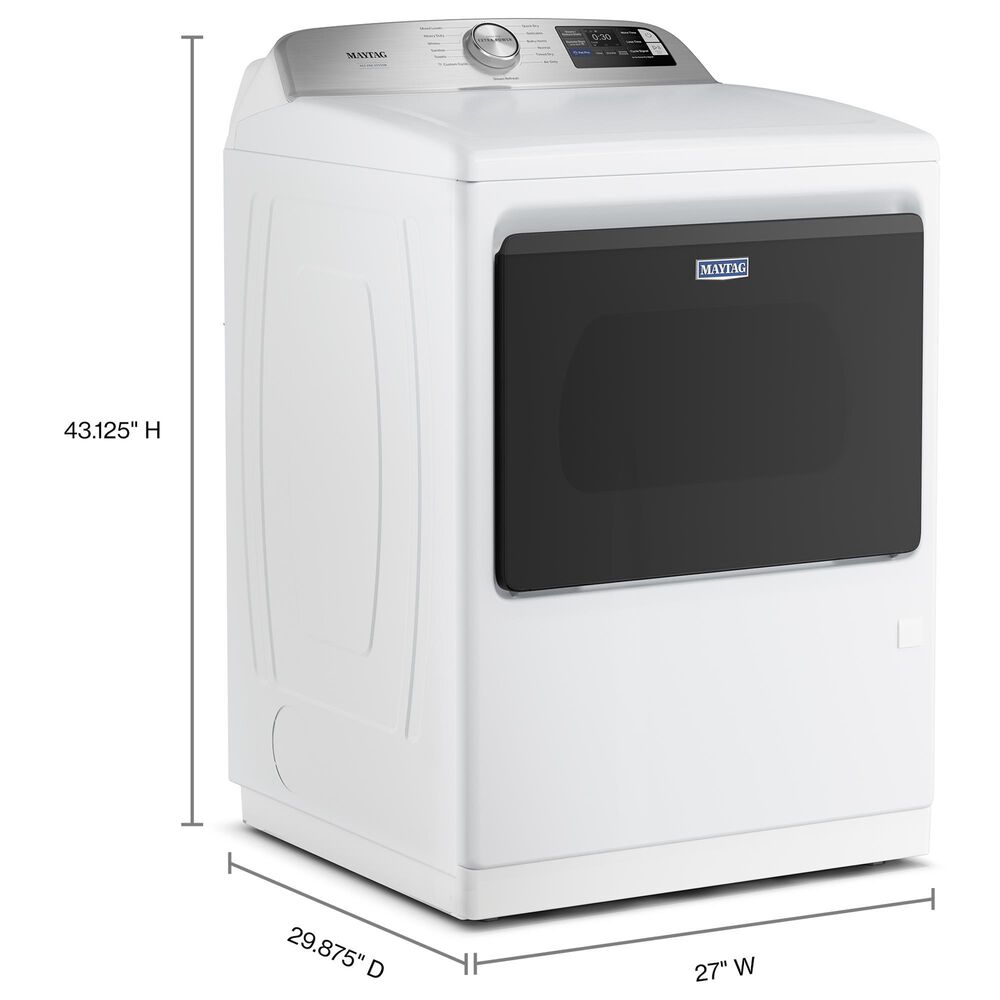 Maytag 5.3 Cu. Ft. Smart Pet Pro Top Load Impeller Washer and 7.4 Cu. Ft. Electric Smart Top Load Dryer Laundry Pair in White, , large