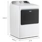Maytag 5.3 Cu. Ft. Smart Pet Pro Top Load Impeller Washer and 7.4 Cu. Ft. Electric Smart Top Load Dryer Laundry Pair in White, , large