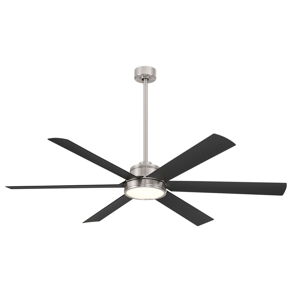 Minka-Aire Cairo 65" Smart Indoor/Outdoor Ceiling Fan with LED Light in Brushed Nickel Wet, , large