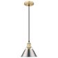 Golden Lighting Orwell 1-Light Small Pendant with Pewter Shade in Brushed Champagne Bronze, , large
