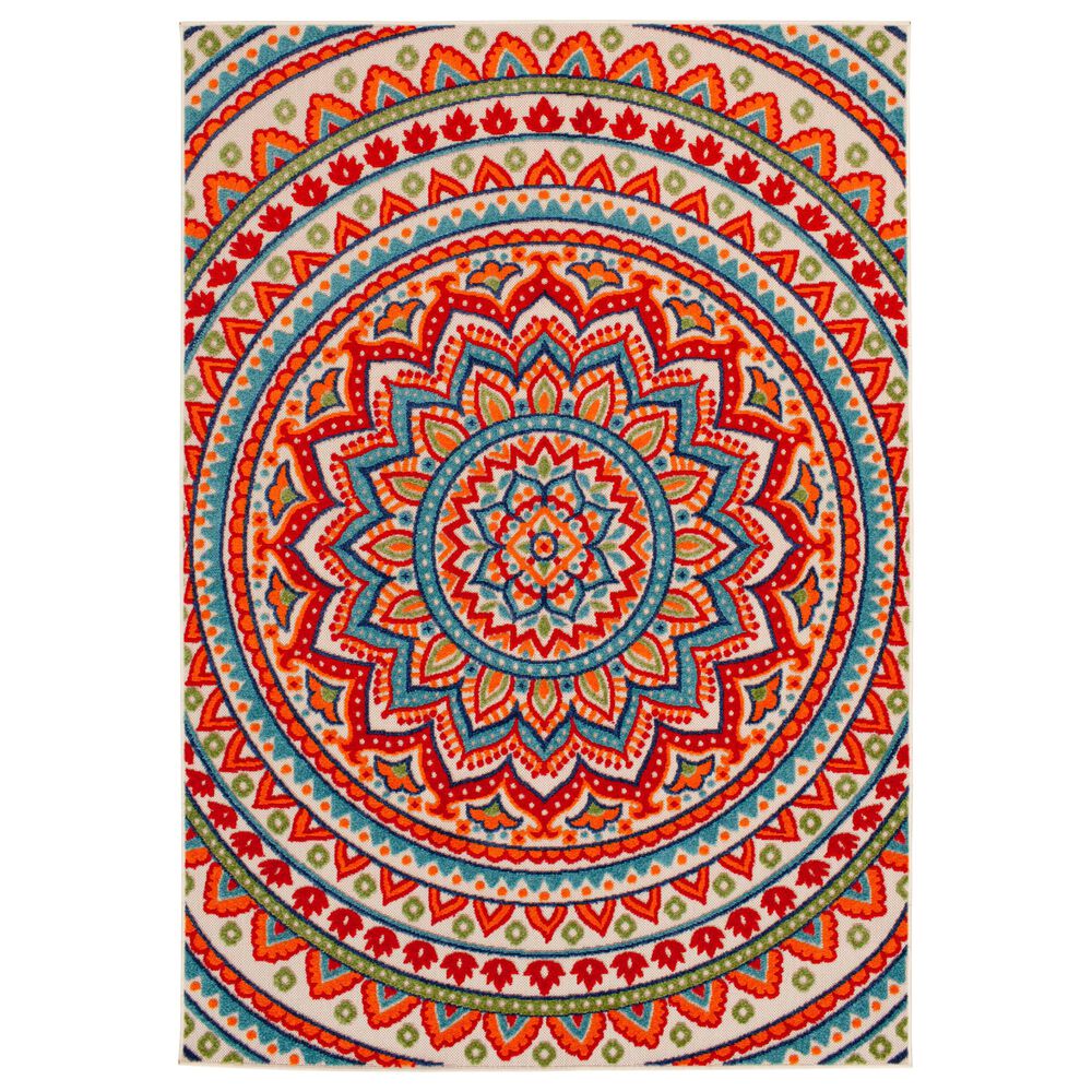 Central Oriental Fontana Panyin 3"1" x 5"3" Cream and Red Area Rug, , large