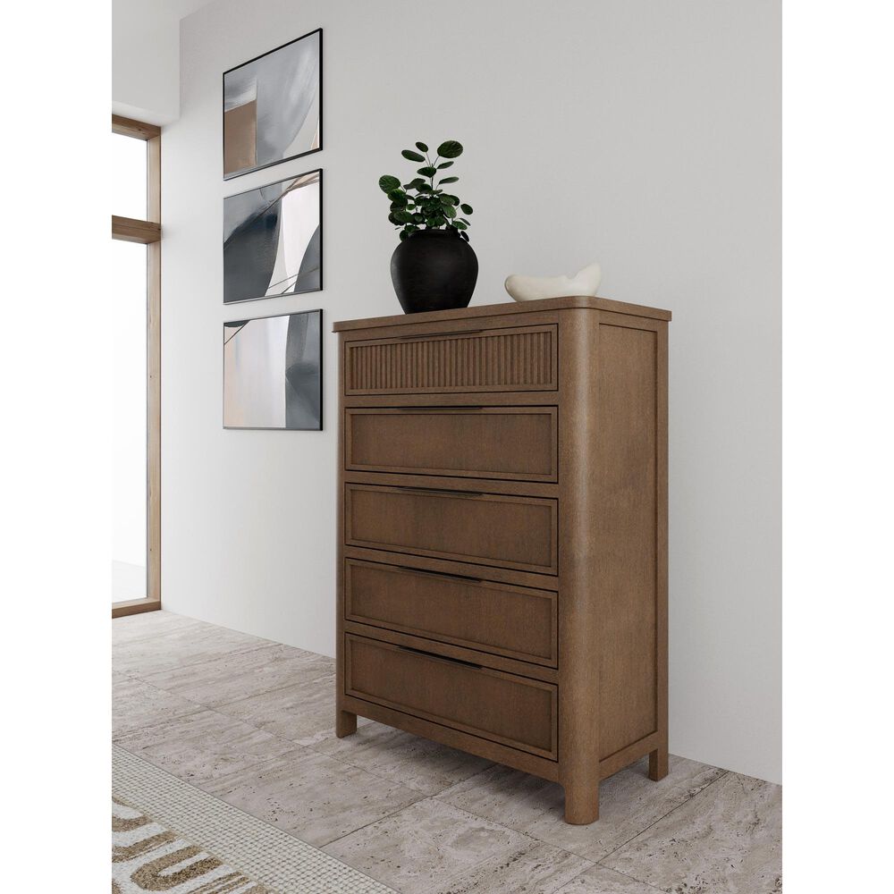 Riverside Furniture Jaxon 5-Drawer Chest in Casual Mink, , large
