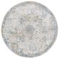 Surya Dresden DRE-2323 Medium Gray, Gray, White, Denim, Mustard and Light Slate 7"10" Round Area Rug, , large