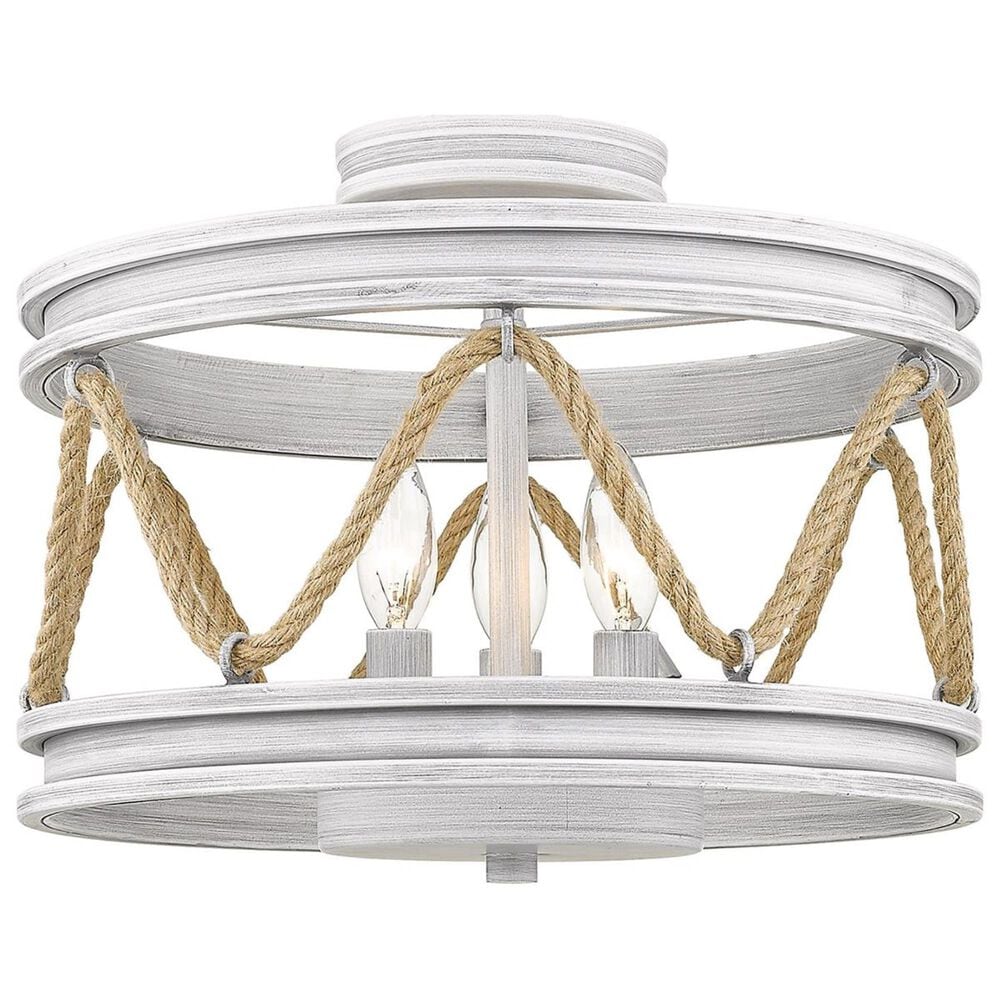 Golden Lighting Chatham Semi-Flush in Silver/Gray Driftwood, , large