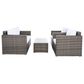 Safavieh Brielle 4-Piece Patio Living Set in Grey Brown, , large