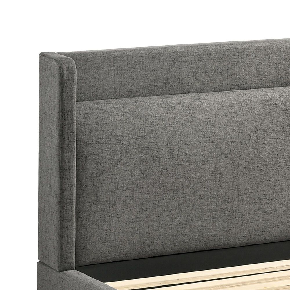 Blue River Legend 4-Piece King Platform Bed Set in Gray/Black, , large