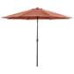 Furniture of America Ravi 11" Push Button Tilt and Crank Lift Octagon Patio Umbrella with Base in Red, , large