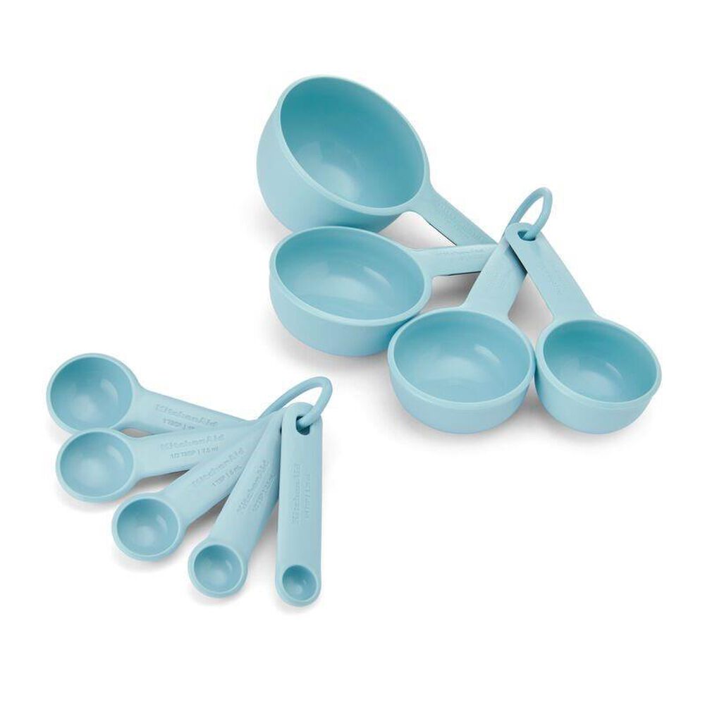 KitchenAid 9-Piece Measuring Cup and Spoon Set in Mineral Water, , large
