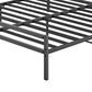 Hearth and Haven King Platform Bed with Sturdy Metal Frame and Headboard in Black, , large