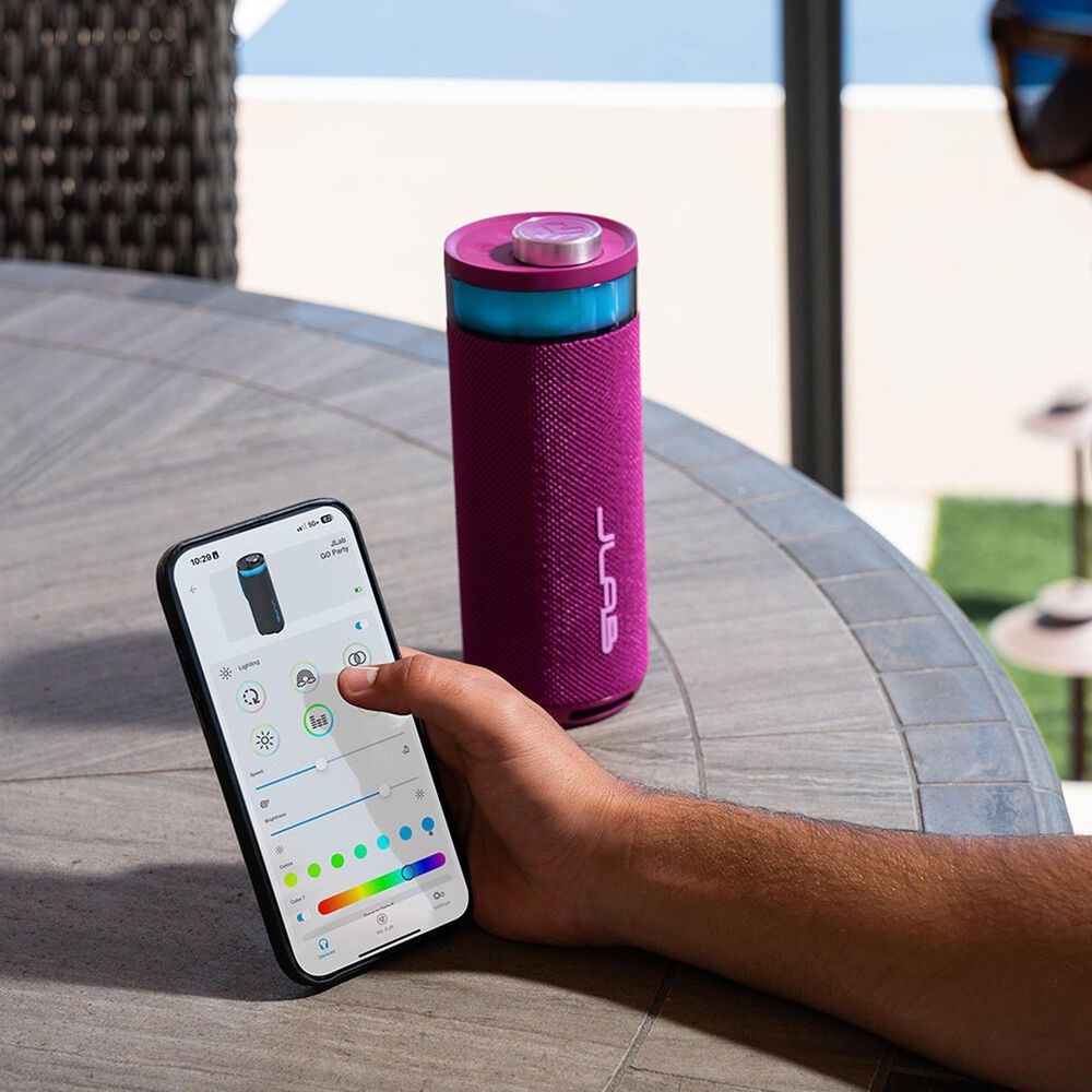 JLab Go Party Portable Bluetooth Speaker in Mulberry, , large