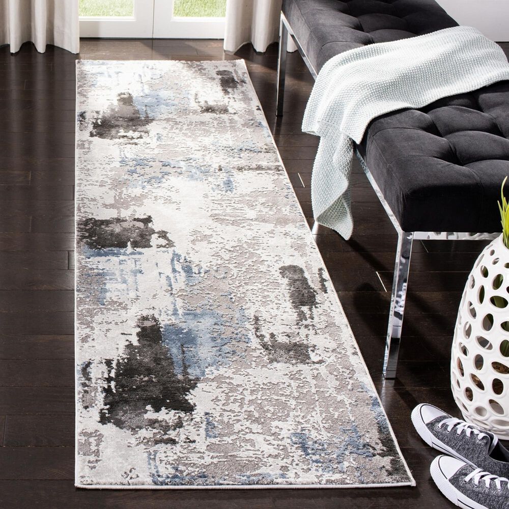 Safavieh Craft CFT820F 2&#39;3&quot; x 14&#39; Grey and Blue Runner, , large