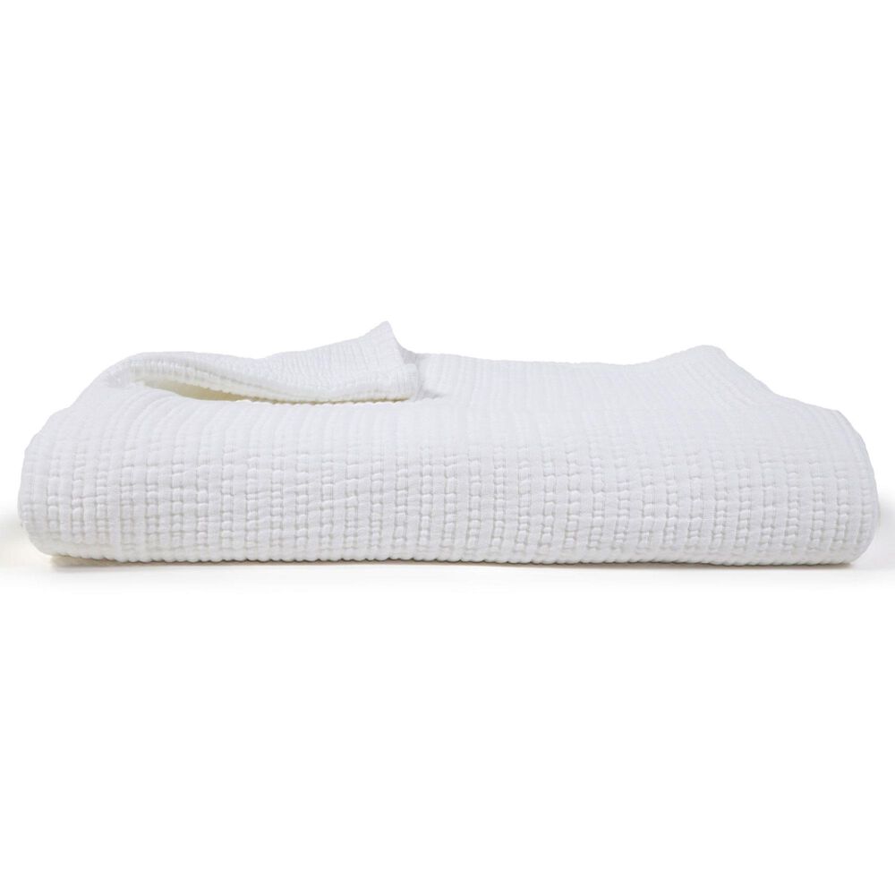 Pom Pom At Home Chatham King Matelasse Blanket in White, , large