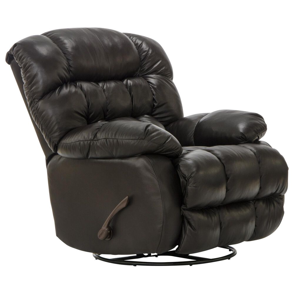 Hartsfield Pendleton Swivel Glider Recliner in Chocolate, , large