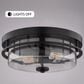 Vaxcel Grace 2-Light Flush Mount in Matte Black, , large