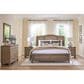 Riva Ridge Oxford King Sleigh Bed in Tan with USB Ports, , large
