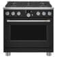 Cafe 6.2 Cu. Ft. Freestanding Natural Gas Range in Matte Black and Brushed Stainless, , large