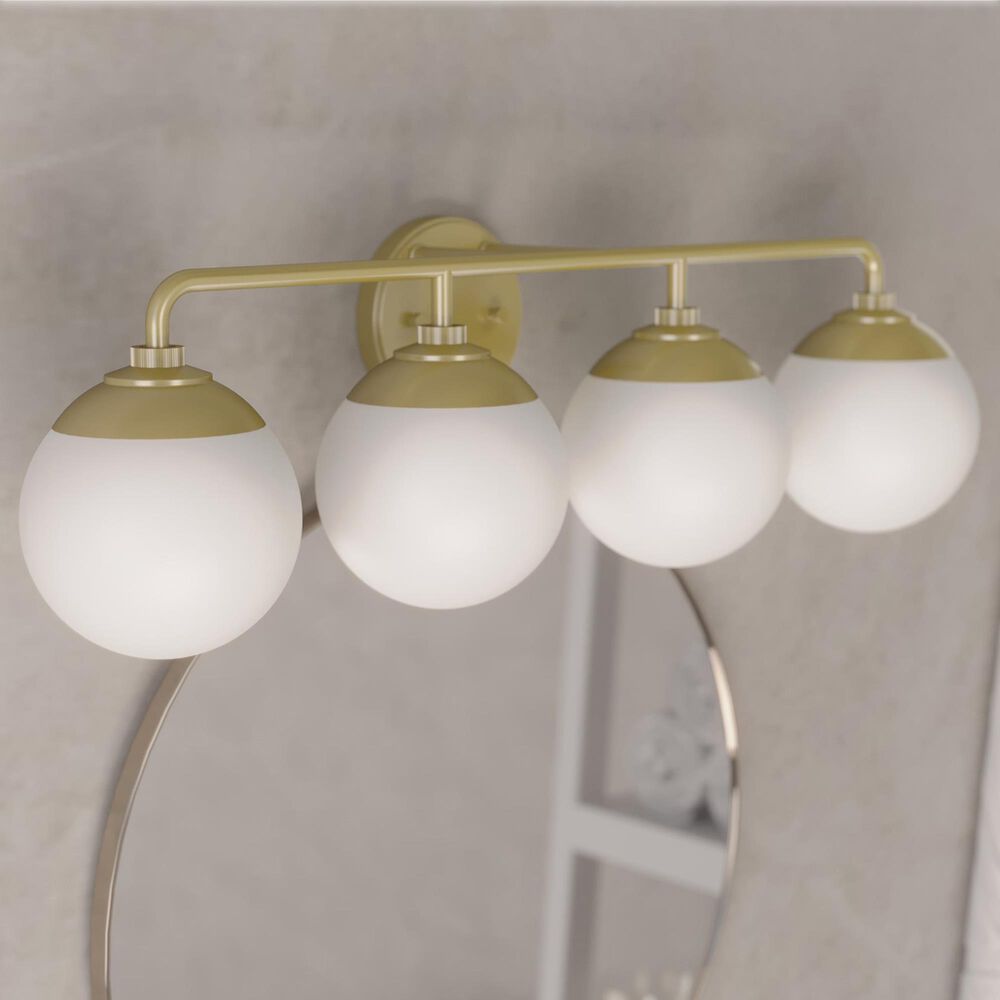 Hunter Hepburn 4-Light Vanity in Painted Modern Brass, , large