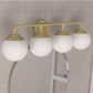 Hunter Hepburn 4-Light Vanity in Painted Modern Brass, , large