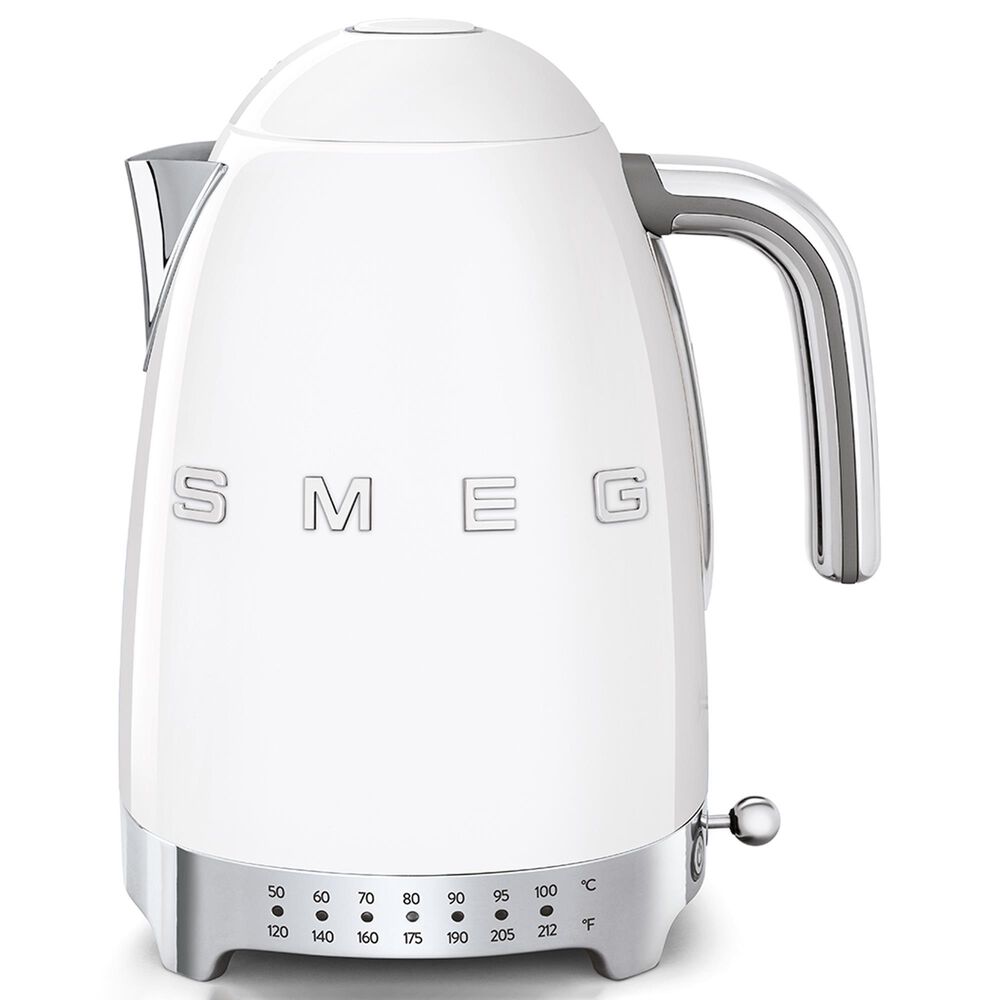 SMEG 1.7L Stainless Steel Retro Style Electric Kettle in White, , large