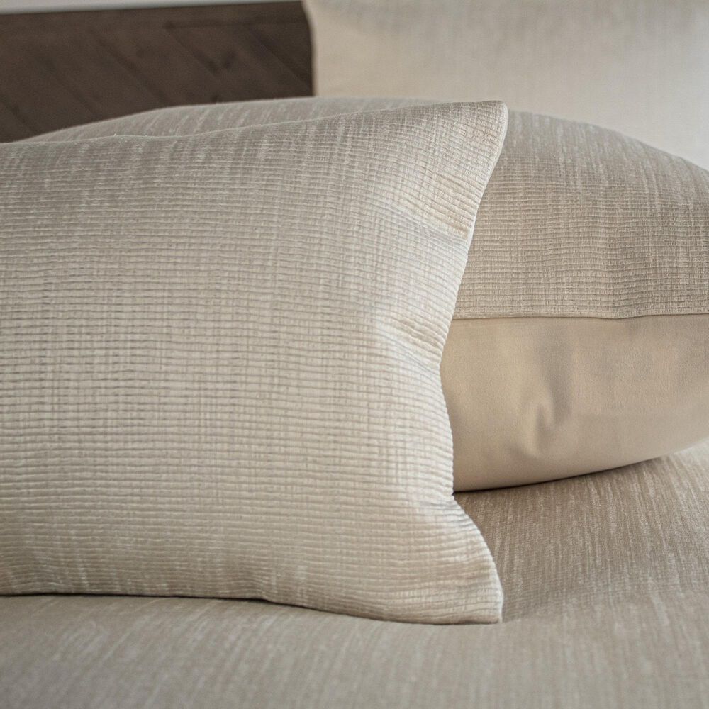 Ann Gish Strata 10&quot; x 22&quot; Lumbar Throw Pillow in Cream, , large