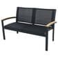 Three Birds Casual Tribeca Patio Stacking 2-Seater Settee in Black, , large