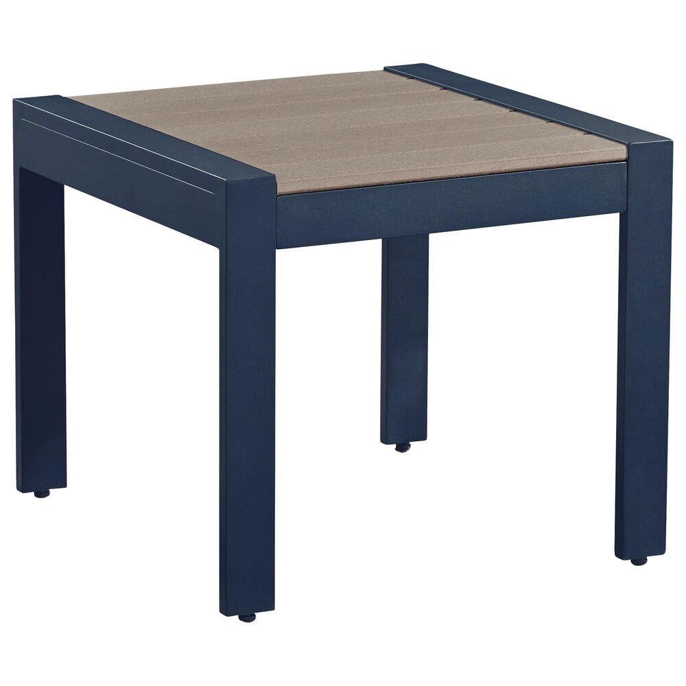 Ashley East Beach Rectangular End Table in Navy Blue and Driftwood, , large