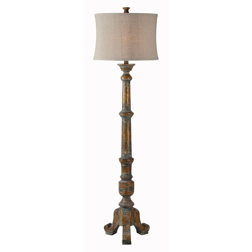 Southern Lighting Trenton Floor Lamp in Brown/Grey/White, , large