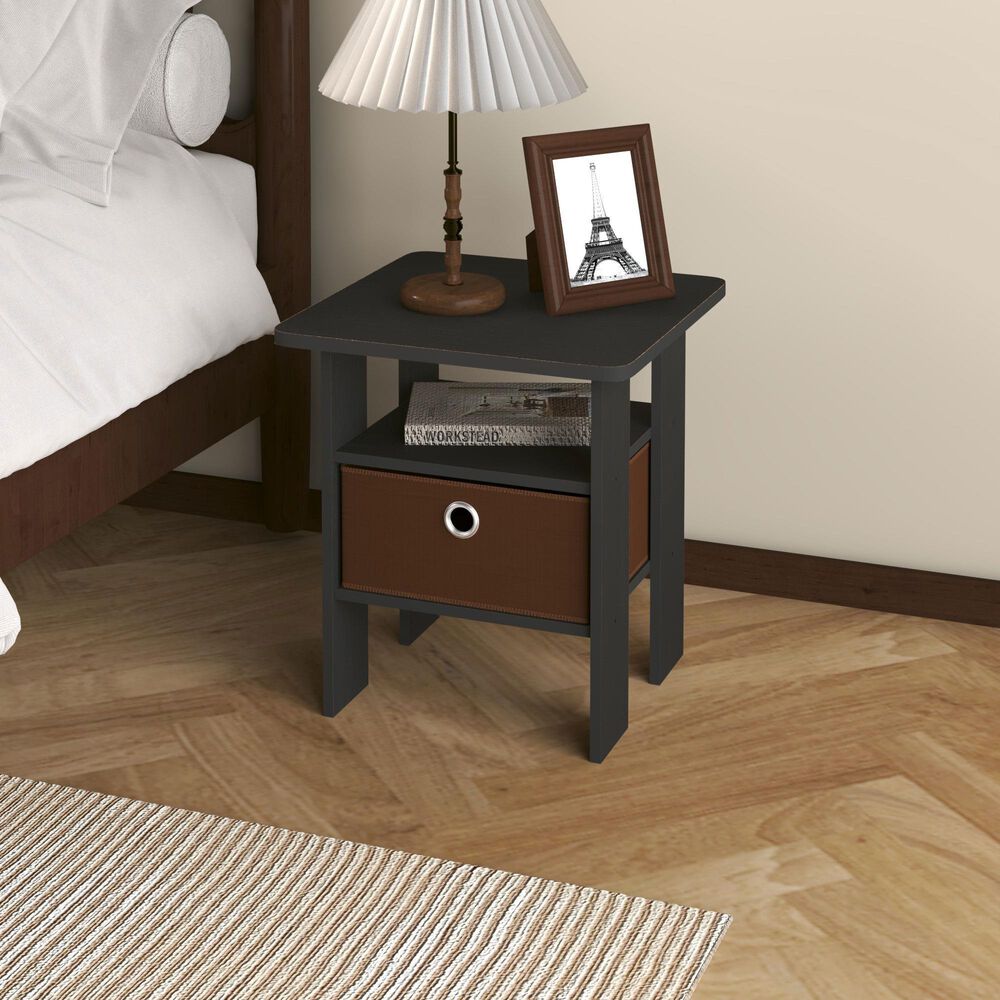 HOMLUX 1-Drawer End Table in Americano, , large