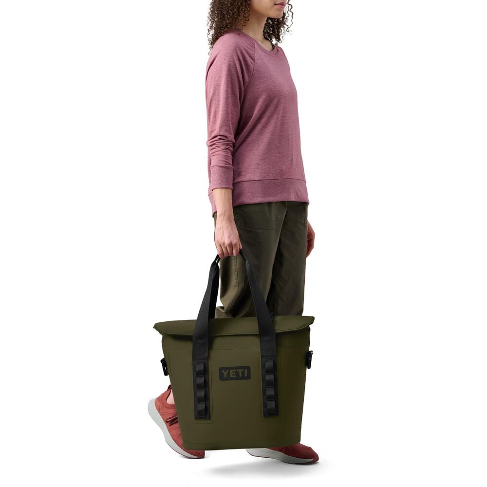YETI Hopper M15 Tote Soft Cooler in Olive and Black, , large