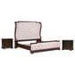 Belle Furnishings Provence Park 3-Piece Queen Upholstered Shelter Bedroom Set with Two Nightstands in Chateau Brown, , large