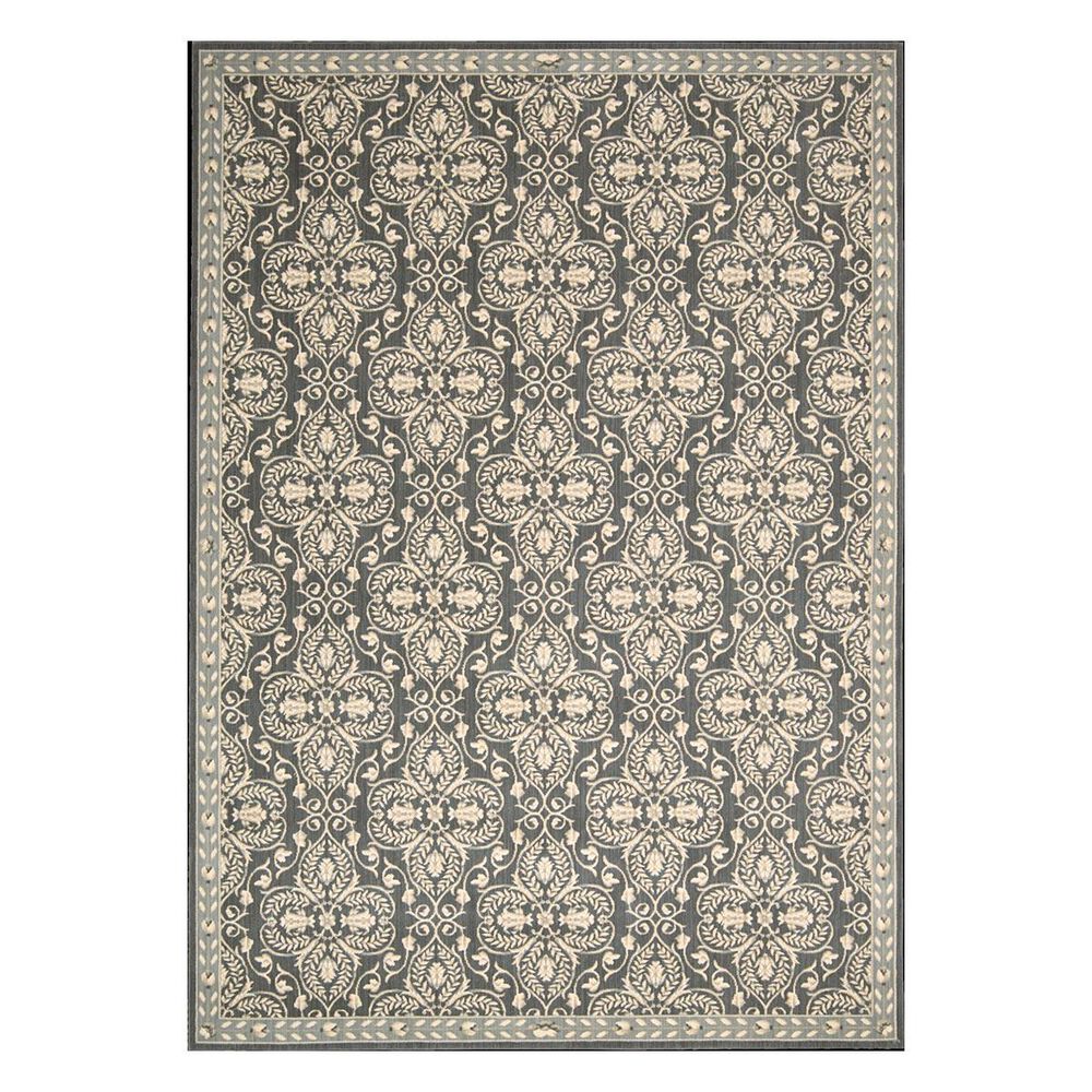 Nourison Riviera RI01 9'6" x 13' Graphite Area Rug, , large