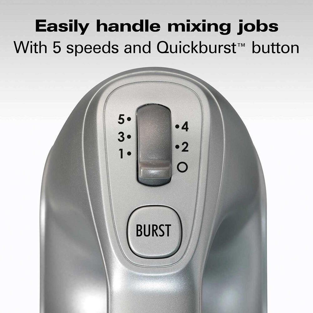 Hamilton Beach Professional 5-Speed Hand Mixer with Easy Clean Beaters in Silver, , large