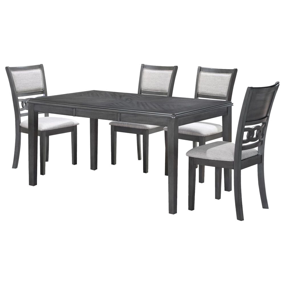 New Heritage Gia 5 Piece Contemporary Dining Height Set in Gray, , large