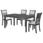 New Heritage Gia 5 Piece Contemporary Dining Height Set in Gray, , large