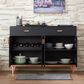 Furniture of America Lester Buffet Table in Black and Rose Gold, , large