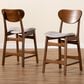 Baxton Studio Katya Counter Stool with Grey Cushion in Walnut Brown (Set of 2), , large