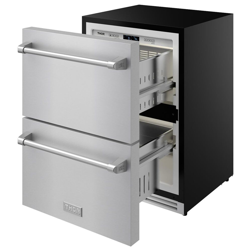 Thor Kitchen Gordon Ramsay 24" Undercounter Freezer in Stainless Steel, , large