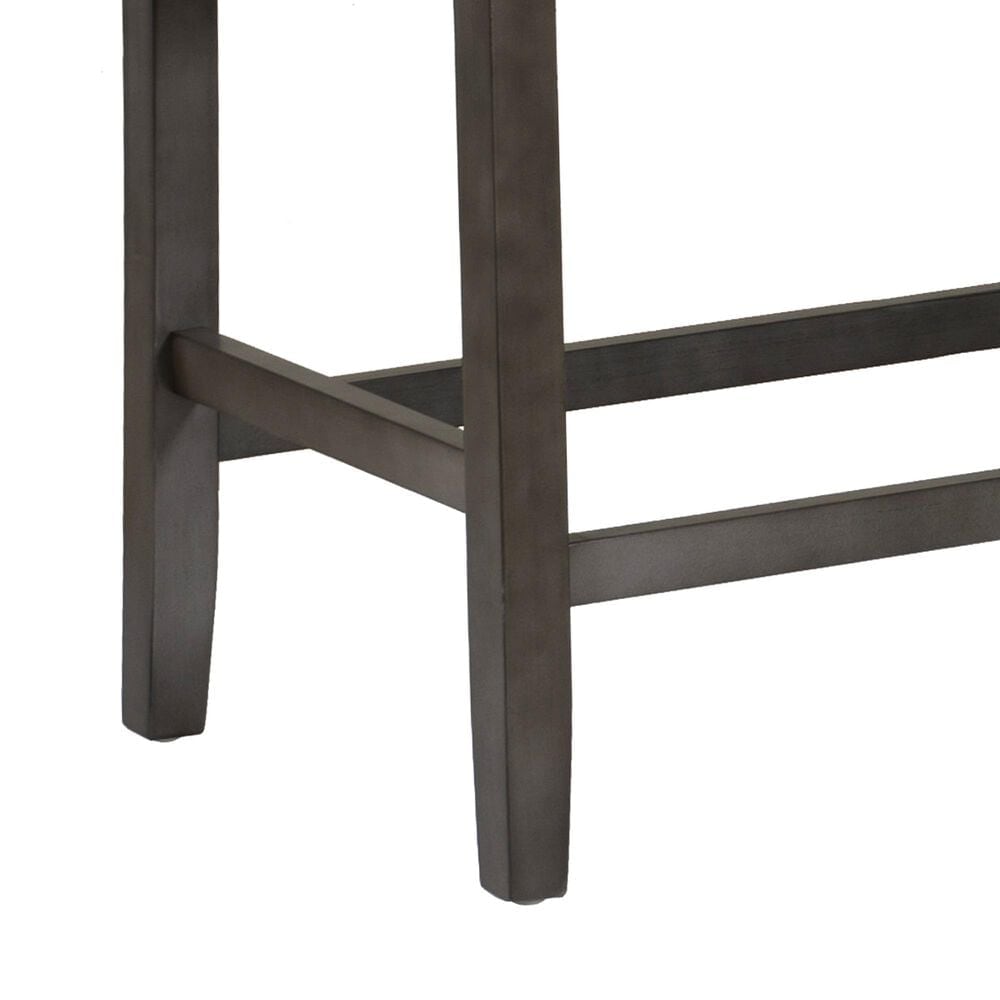 Linon Home Decor Spiva Counter Backless Bench in Grey, , large